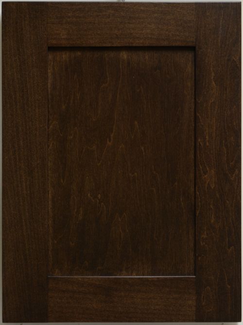 picture of cabinet door stained in Brown Mahogany